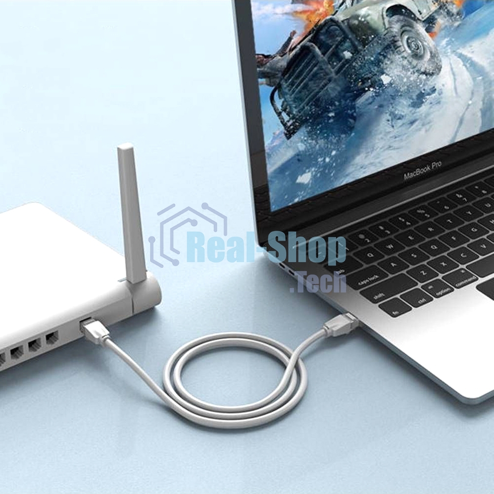 Патч-корд Vention прямой UTP cat.6, RJ45 - 5м. Серый