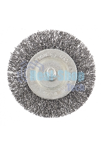 Щетка для дрели Сибртех 60 мм, плоская со шпилькой, витая проволока 0,3мм