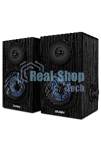 Акустическая система 2.0 SVEN SPS-576 черные (2x4W, Bluetooth, дерево)