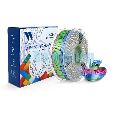 Филамент NVPrint Silk PLA+ Rainbow 06 для 3D печати диаметр 1.75мм длина 330 метров масса 1 кг