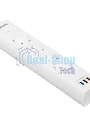 Сетевой фильтр Philips CHP4346WC/51, 5м, 4 розетки, белый