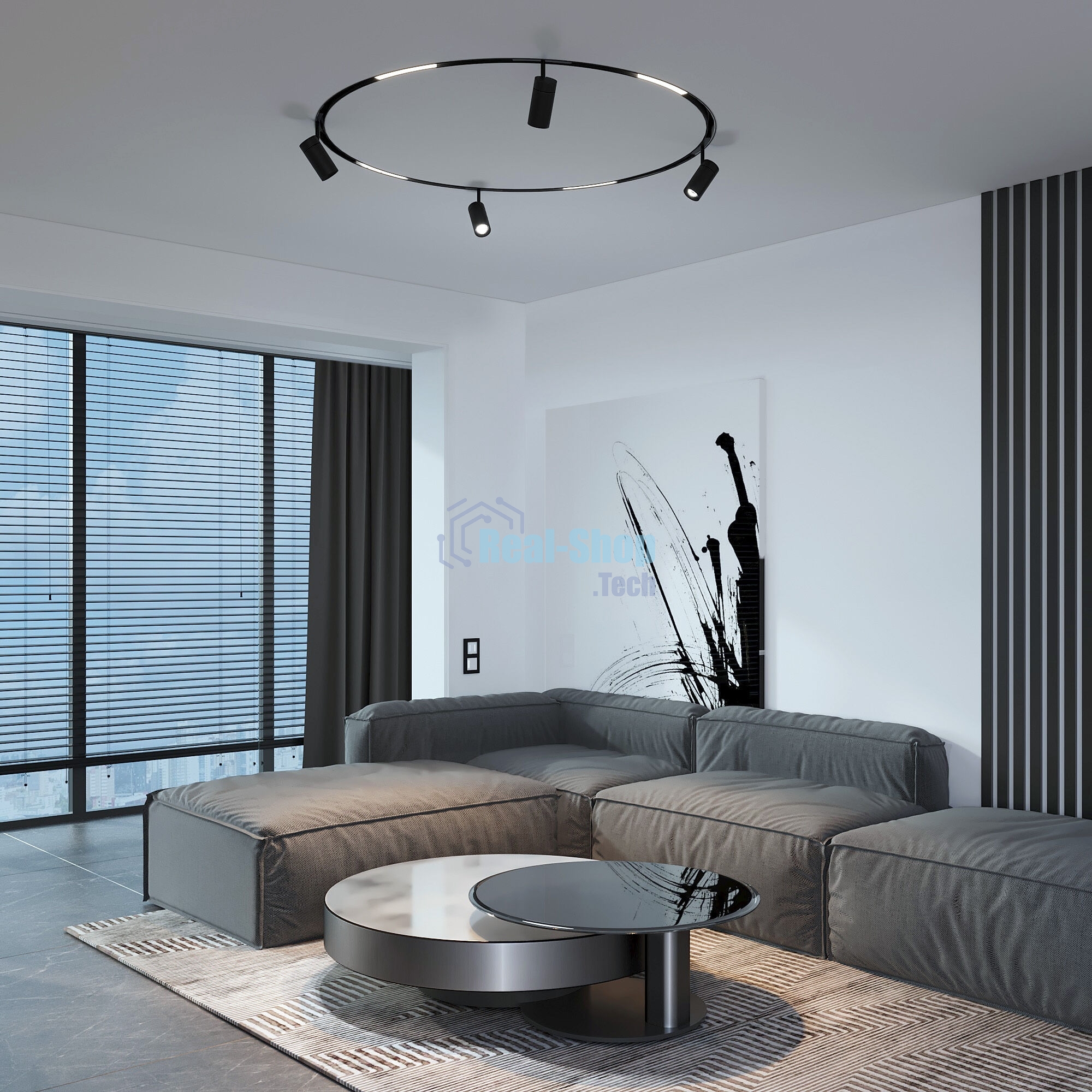 Трековый светильник Slim Magnetic 20W 4200K Comfi (чёрный) (?800мм) 85187/01