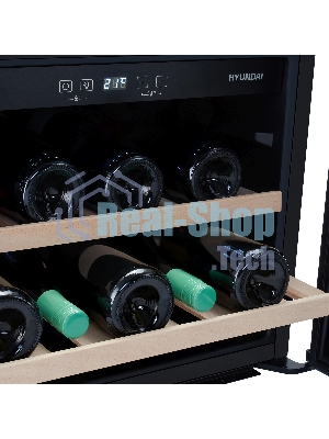 Винный шкаф встраиваемый Hyundai HBWC 0461 SCT 1-нокамерн. черный