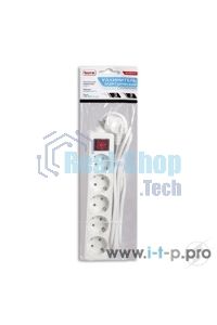 Сетевой удлинитель Buro BU-PS5.3/W 3 м (5 розеток) белый (пакет ПЭ)