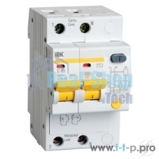 Выключатель автоматический дифференциального тока 2п C 32А 30мА тип AC 4.5кА АД-12 ИЭК MAD10-2-032-C-030