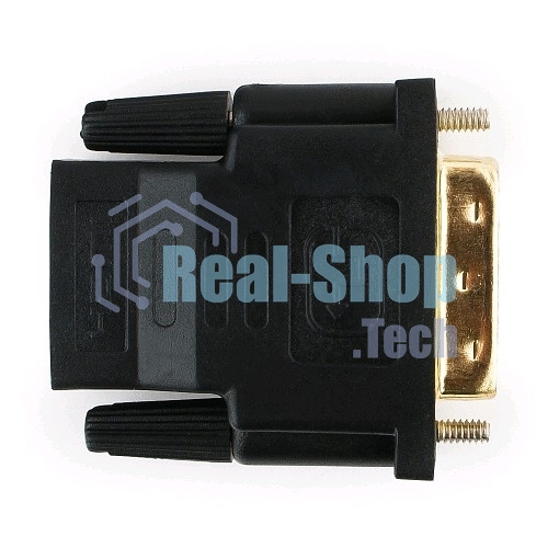 Переходник Cablexpert HDMI-DVI 19F/19M золотые разъемы, пакет, черный (A-HDMI-DVI-2)