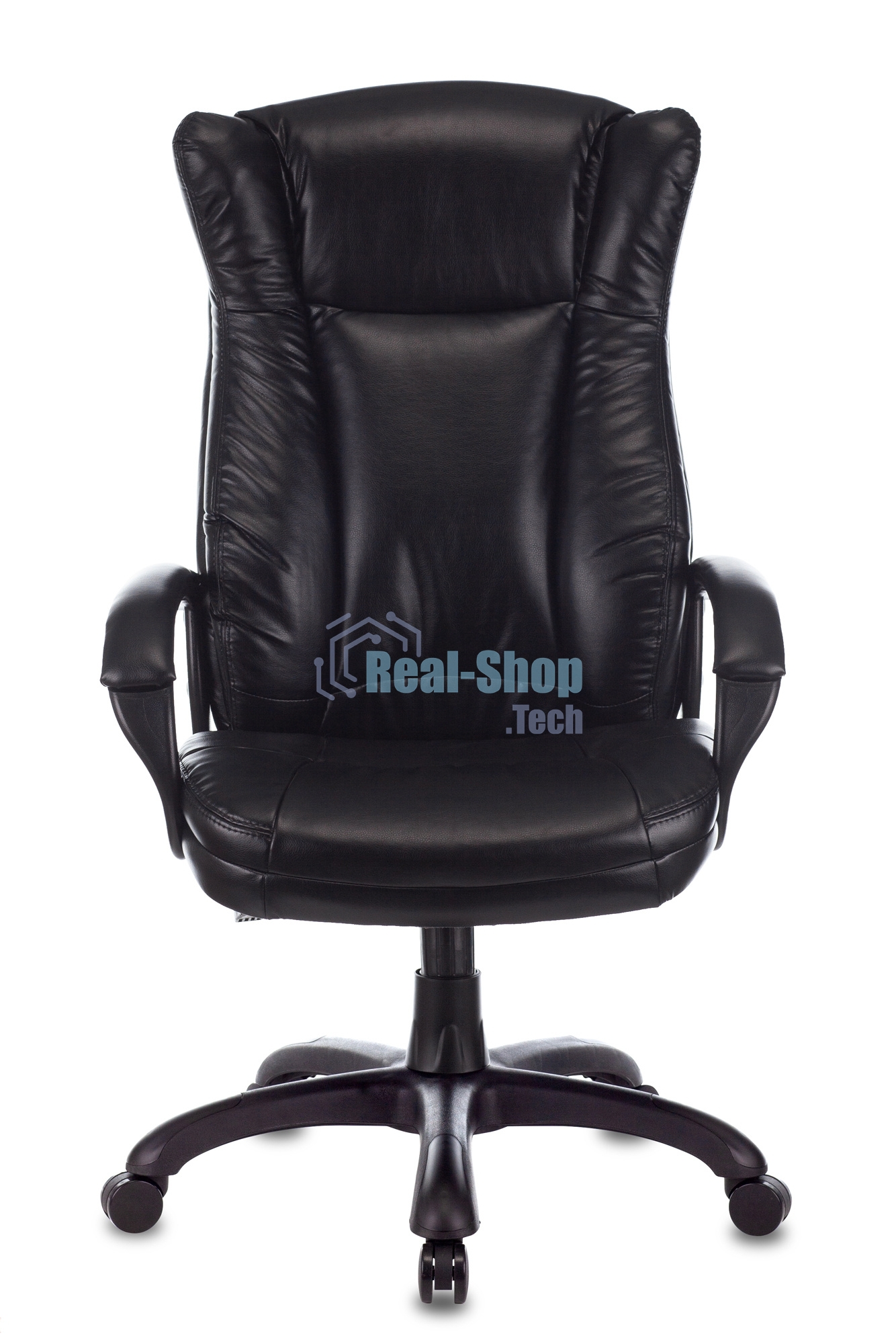 Кресло руководителя Бюрократ CH-879N Leather Venge черный, искусственная кожа, крестовина пластик