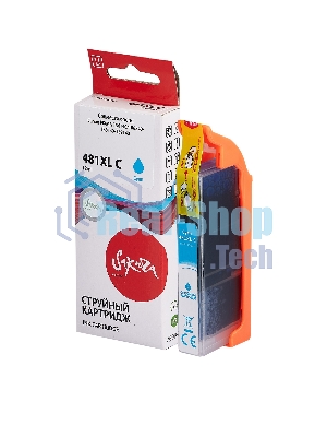 Картридж струйный Sakura 2044C001 (481XL Cyan) для Canon, голубой, 12 мл., 820 к.
