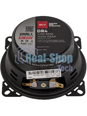 Колонки автомобильные ACV DRALL DR4 (без решетки) 100Вт 94дБ 3Ом 10см (4дюйм) (ком.:2кол.) широкополосные однополосные