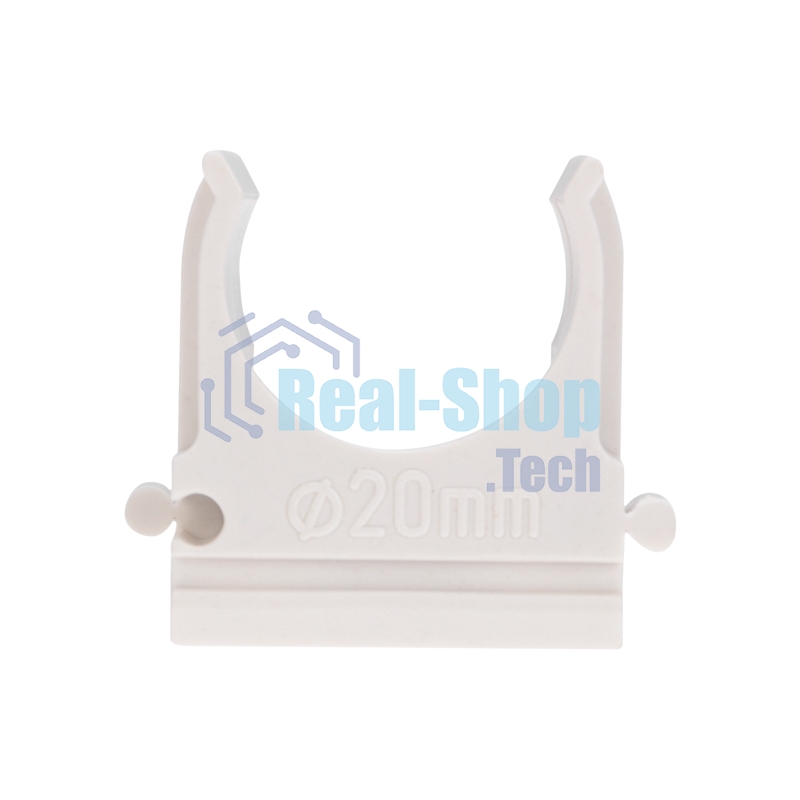 Крепеж-клипса Rexant для труб ø20мм, белая (100 шт/уп)