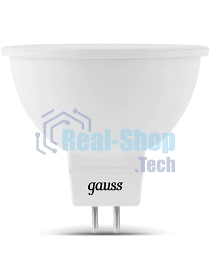 Лампа светодиодная Gauss 101505209 9Вт цок.: GU5.3 рефлек. 150B св. свеч. бел. нейт. MR16 (упак.: 10 шт)