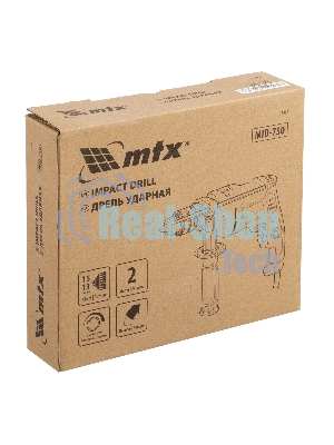 Дрель ударная MTX MID-750, 750 Вт, 0-3000 об/мин, 0-48000 уд/мин