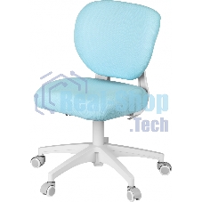 Кресло детское Cactus CS-CHR-3594BL голубой, крестов. пластик белый