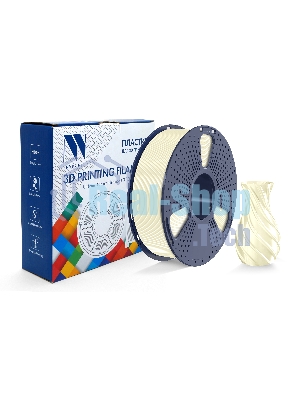 Филамент NVPrint TPU Silk Cream White для 3D печати диаметр 1.75мм длина 330 метров масса 1 кг