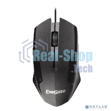 Мышь проводная ExeGate SH-9025 OEM черный, 1000 dpi, USB, кнопки - 3