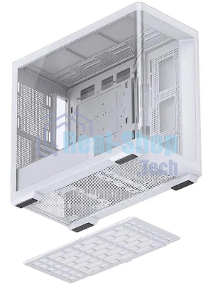 Корпус без блока питания JONSBO D300, Mini-Tower, TG, no fan, 2xUSB-A 3.2 + 1xUSB-C 3.2, mATX, mITX White