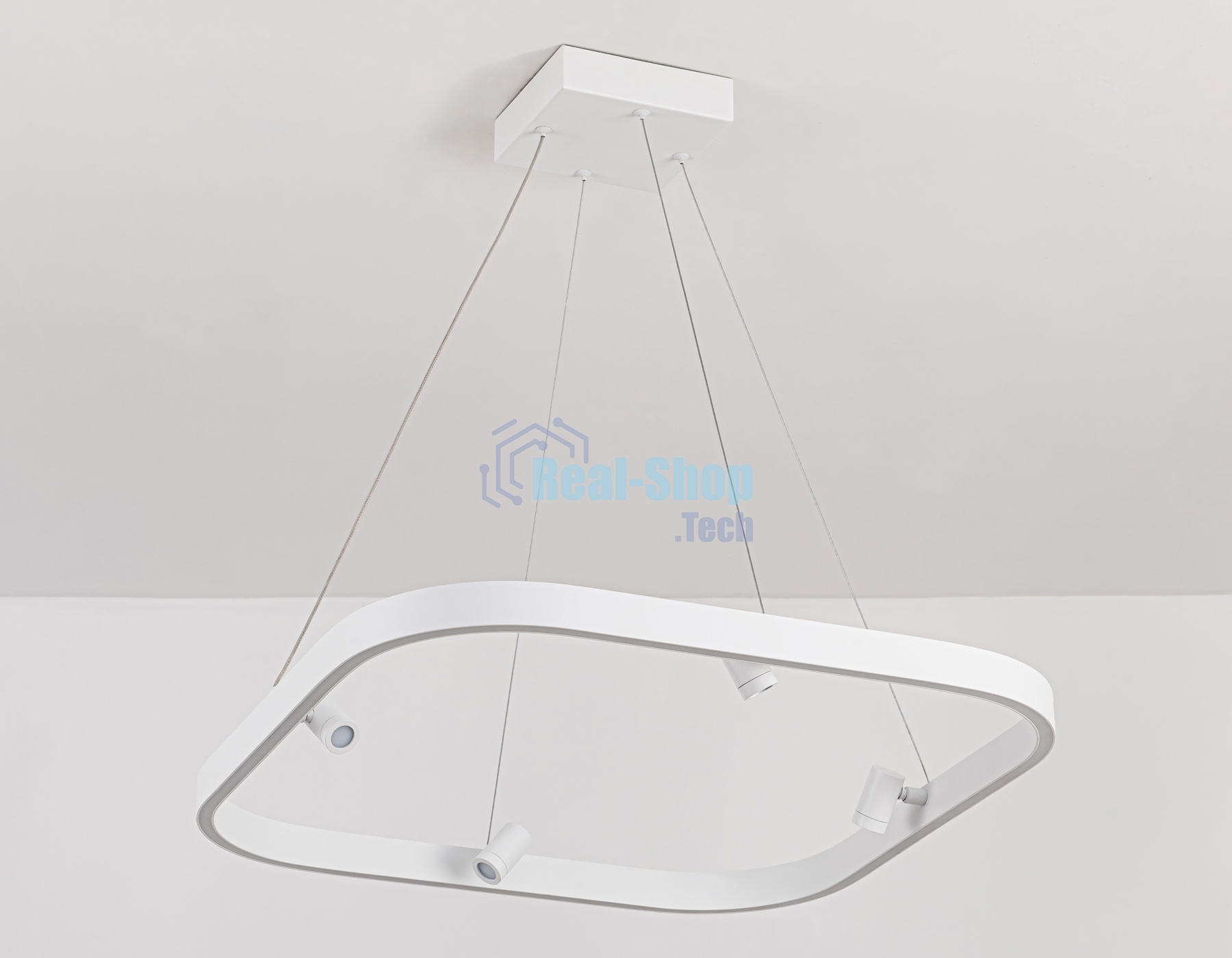Подвесной светодиодный светильник Ambrella light FL5802/1+4 WH белый 50W 3000K/4200K/6400K 600*600*1200 (без ПДУ)