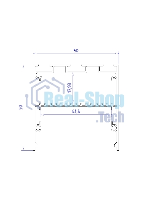 Алюминиевый профиль Ambrella light GP3100BK черный 2000*50*50