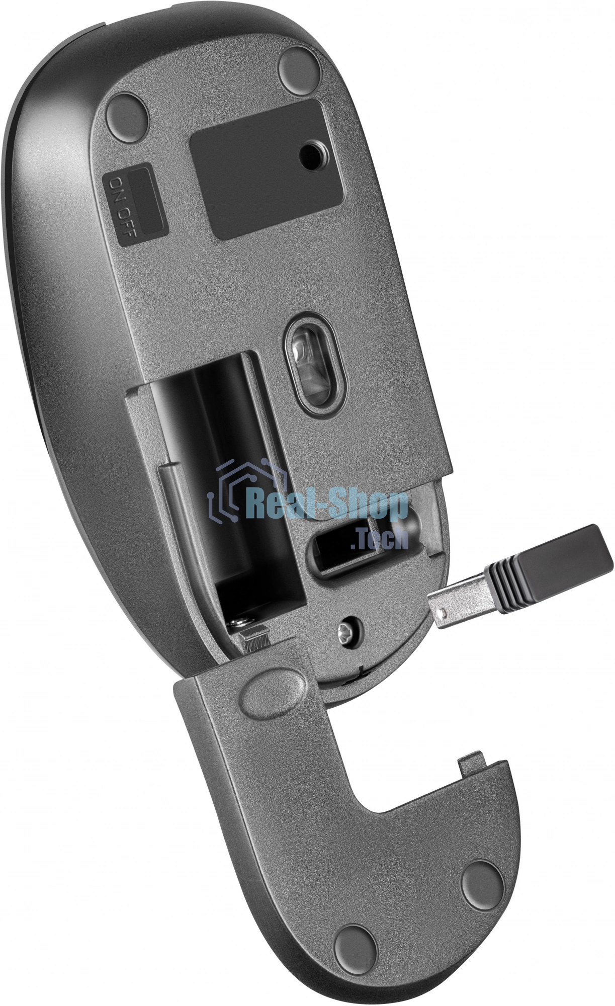 Мышь беспроводная Defender Wave MM-995 серебристый, 1600 dpi, радиоканал, USB, кнопки - 4