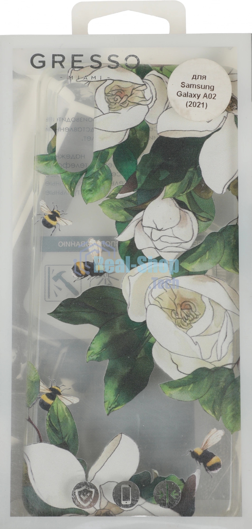 Чехол (клип-кейс) Gresso Air, для Samsung Galaxy A02, прозрачный/рисунок gr17aaae9159