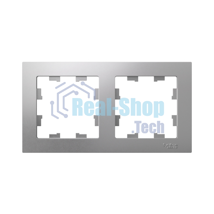 Рамка 2-м AtlasDesign универс. алюм. SchE ATN000302