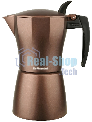 Кофеварка гейзерная Rondell Kortado RDA-399, 0.45л, алюминий, коричневый