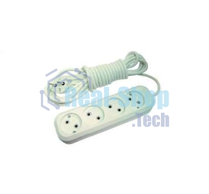 Удлинитель 4х5 м без заземл. 10А IP20 Makel MGP144