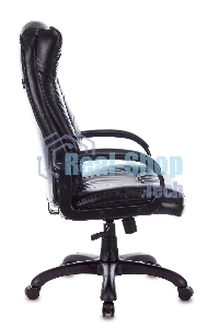 Кресло руководителя Бюрократ CH-879N Leather Venge черный, искусственная кожа, крестовина пластик