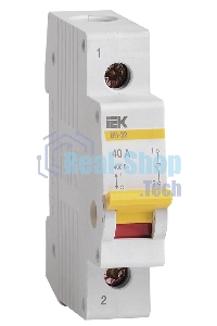 Выключатель нагрузки Iek MNV10-1-040 (мини-рубильник) ВН-32 1Р 40А ИЭК