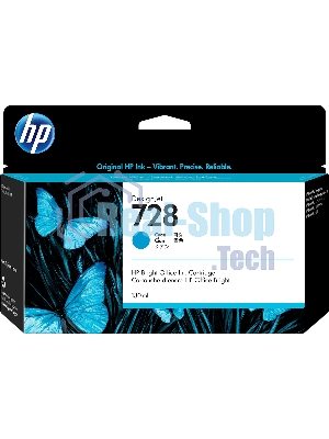Картридж струйный HP 728 с голубыми чернилами для принтеров Designjet, 130 мл