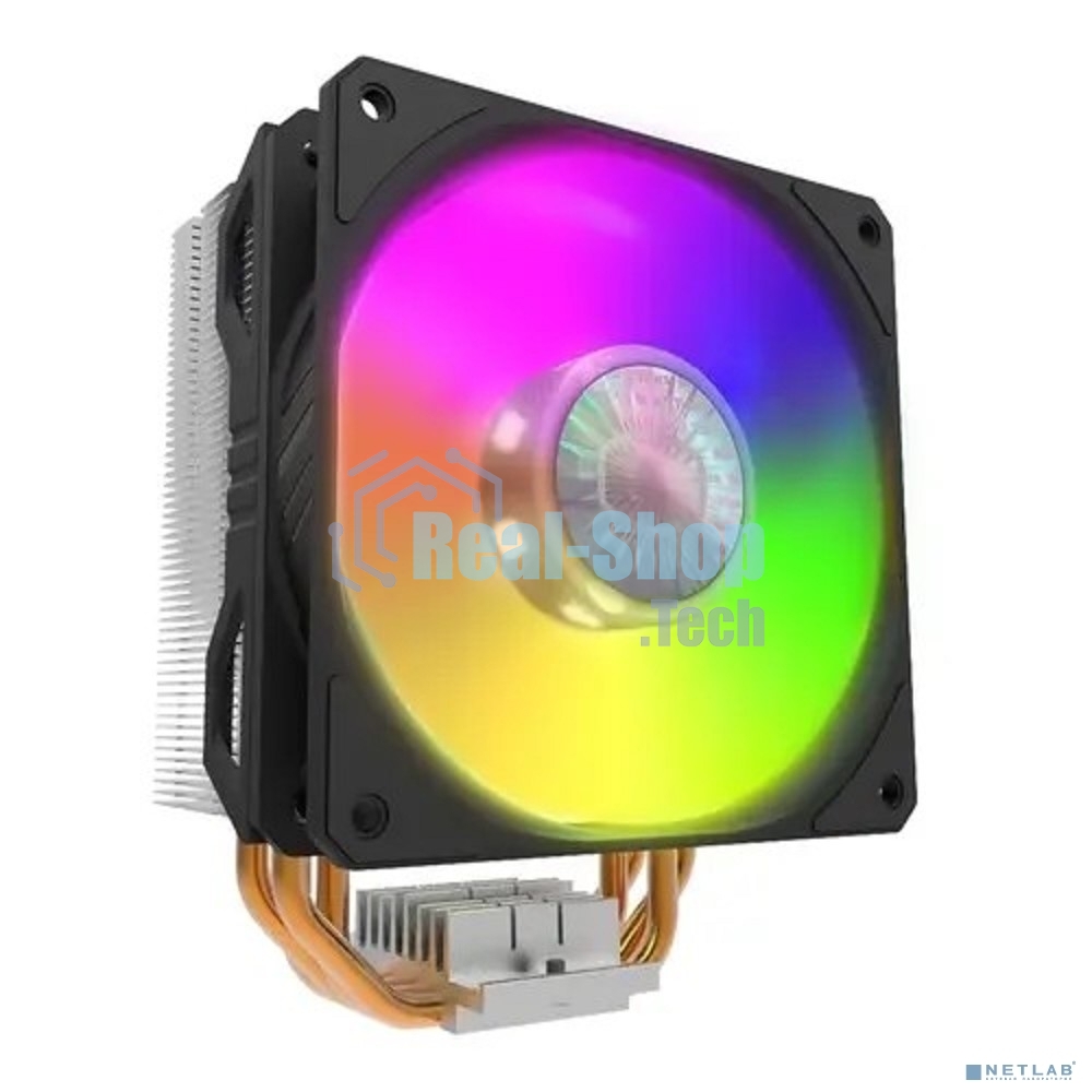 Кулер для процессора Cooler Master Hyper 212 ARGB черный, 120 мм, алюминий/медь, 1800 об/мин, 27 дБ, 4 pin, 150 Вт, 157 мм