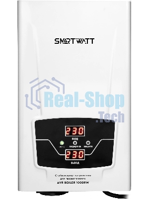 Стабилизатор напряжения для газового котла SMARTWATT AVR BOILER 1000RW (140W - 260W, 1000VA, 1 кВт, 50 Гц, розеток - 1,