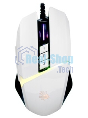 Мышь проводная A4Tech Bloody W60 Max белый, 10000 dpi, USB, кнопки - 10