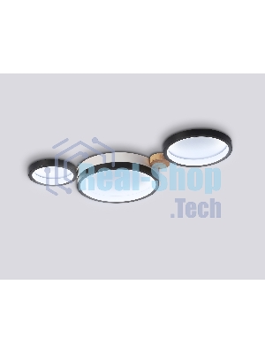 Светильник Ambrella light FL4814/3 BK/WH черный/белый 3000K-6400K 45W 620*290*55 (ПДУ ИК)