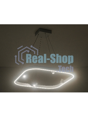 Подвесной светодиодный светильник Ambrella light FL5802/1+4 WH белый 50W 3000K/4200K/6400K 600*600*1200 (без ПДУ)