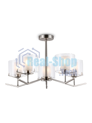 Люстра Ambrella light LH57001/5 SN/FR никель/белый матовый E14/5 max 40W D690*390