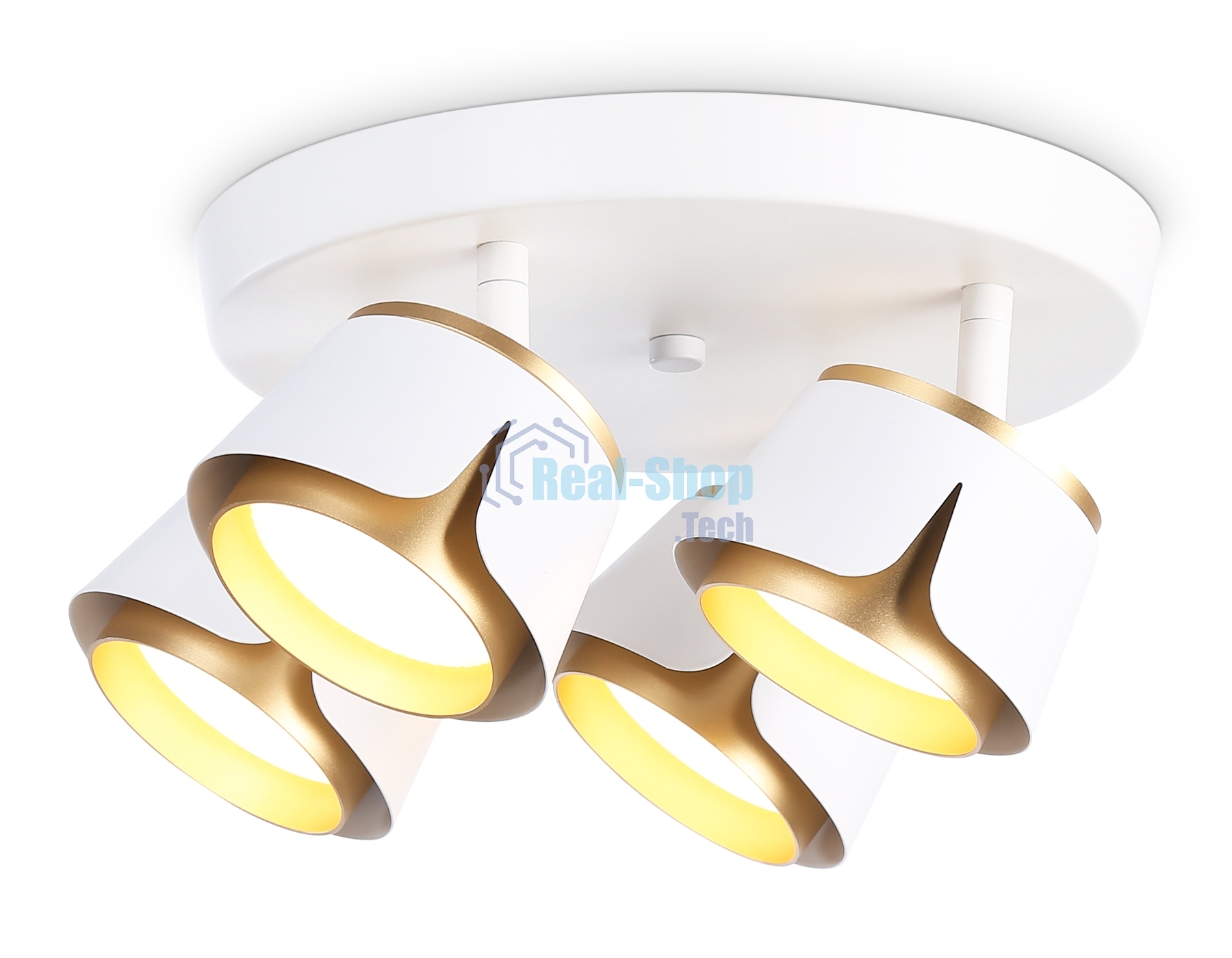 Светильник Ambrella light TN71241/4 WH/GD белый/золото GX53/4 D250*147