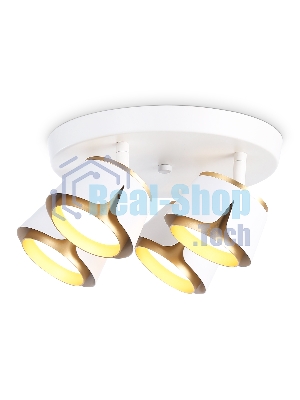Светильник Ambrella light TN71241/4 WH/GD белый/золото GX53/4 D250*147