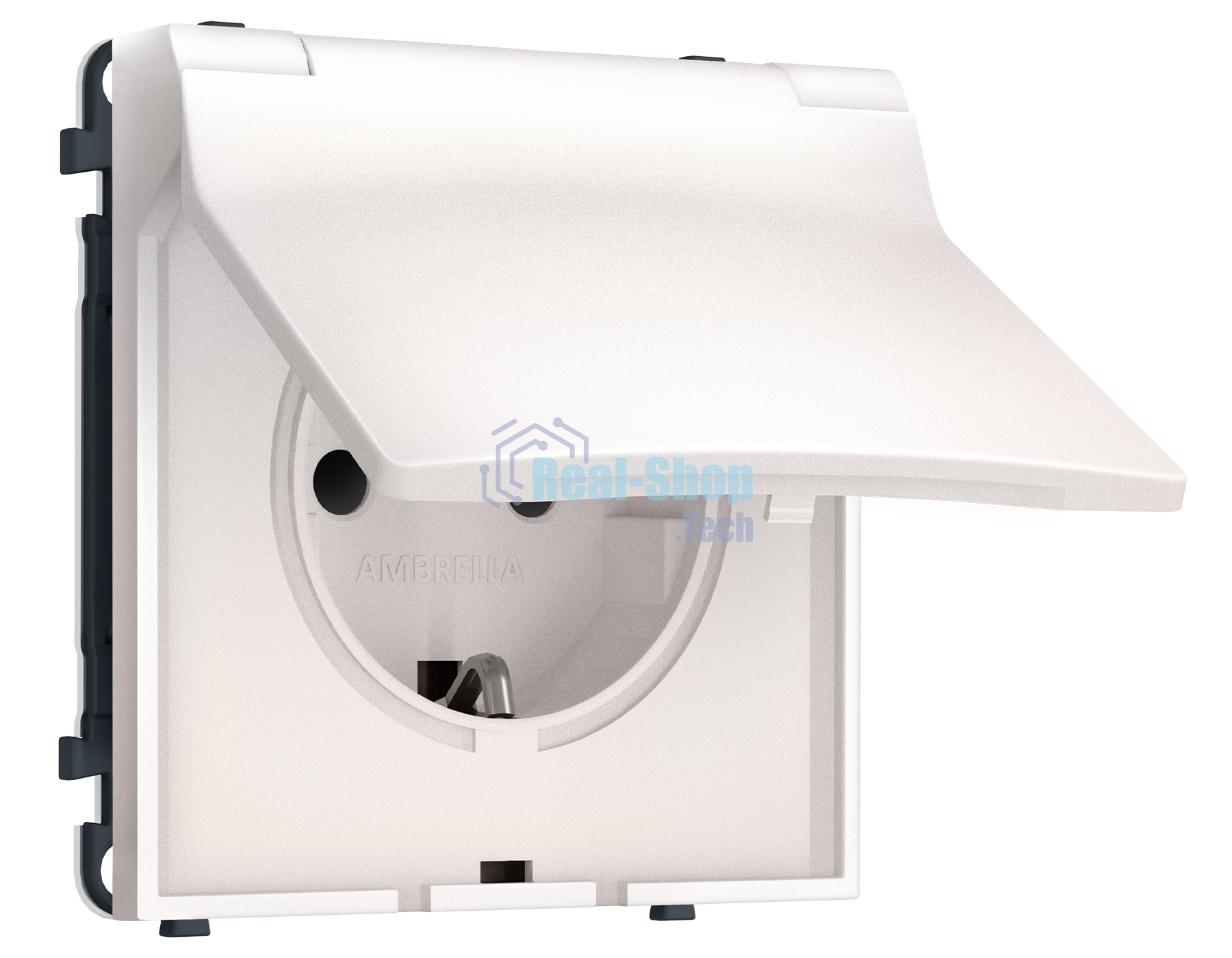 Комплект механизма электрической розетки SIGMA Жемчуг 50Hz 2P+E с/з с/ш и крышкой IP44 16A-250V QUANT PRO (SP2080, PR141)