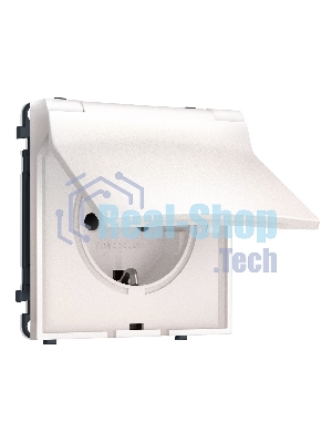 Комплект механизма электрической розетки SIGMA Жемчуг 50Hz 2P+E с/з с/ш и крышкой IP44 16A-250V QUANT PRO (SP2080, PR141)