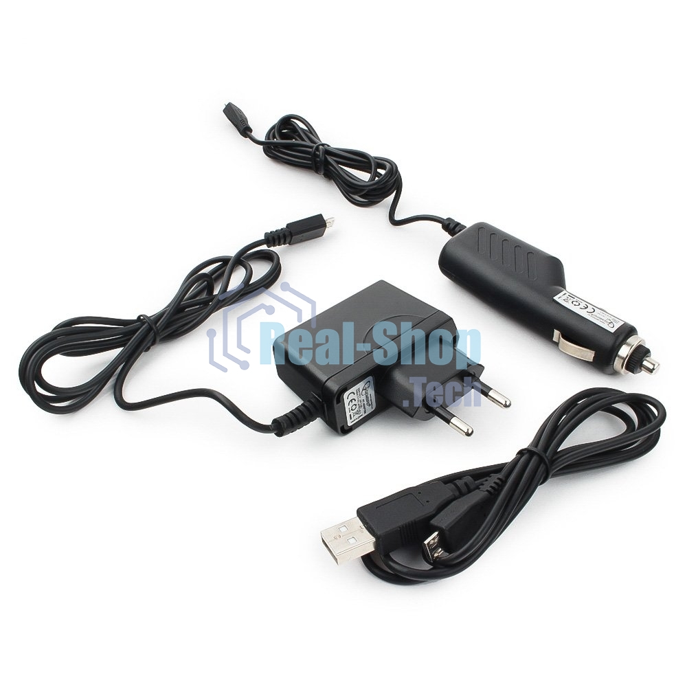 Набор зарядных устройств с Micro-USB разъемом Gembird MP3A-CAR-KIT1 110/220V-5V и 12VDC-5V черный
