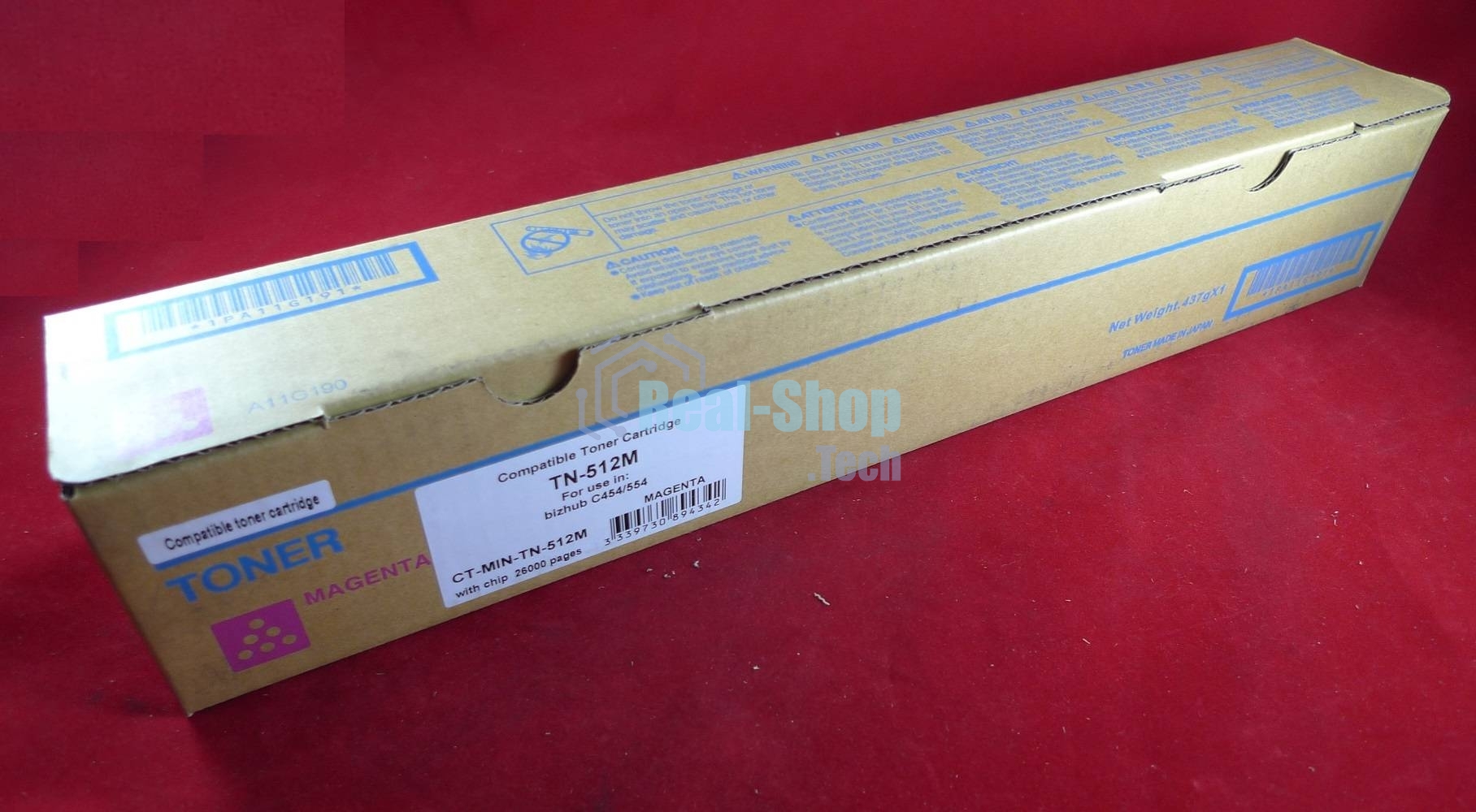 Тонер Konica-Minolta bizhub C454/554 красный TN-512M (туба, 510г) JPN