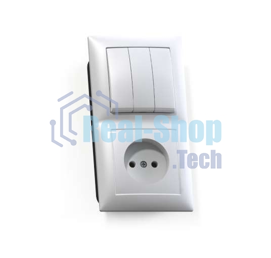 Блок Кунцево-Электро СП БКВР-410 Селена (3-кл. выкл. + розетка) белый