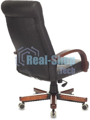 Кресло Бюрократ T-9928WALNUT/ECO черный, экокожа