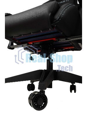 Кресло Knight Outrid Smile черный, экокожа, 120 кг, механизм качания