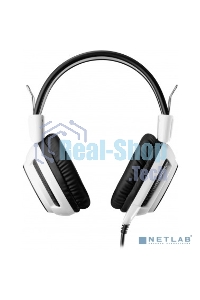 Наушники с микрофоном Oklick HS-G300 белый/черный 2.5м мониторы