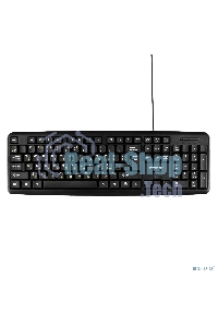 Клавиатура проводная Гарнизон GK-100L, мембранная, 104 клавиш, защита от брызг, кабель 1.8м, черная