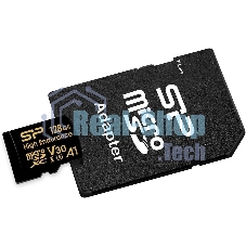 Флеш карта Silicon Power Elite microSDXC 128Gb SP128GbSTXDV3V1HSP + adapter