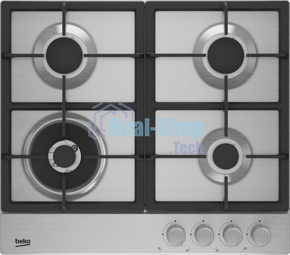 Газовая варочная панель Beko BHGM6422K5WX нержавеющая сталь