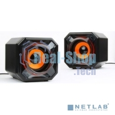 Акустическая система 2.0 Gembird SPK-405, пассив. излучатели, черный, 5 Вт, рег. громкости USB-питание